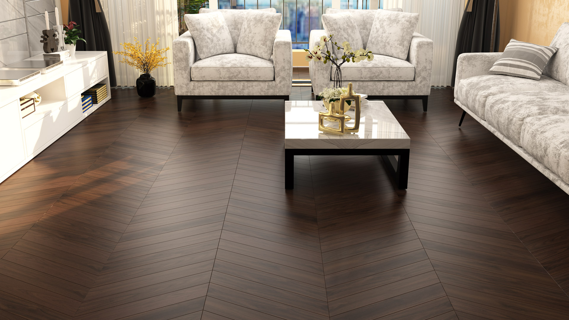 Chevron / Walnut Natural - Ceviz Natural